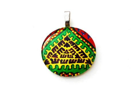 Raapchik-Green Circle Glass Pendant Raapchik-Green Circle Glass Pendant