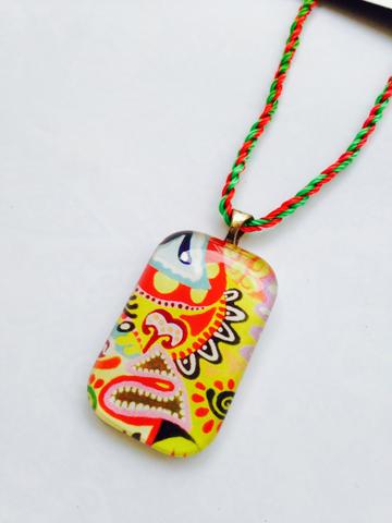 Sunshine Rounded Cuboid Glass Pendant Sunshine Rounded Cuboid Glass Pendant