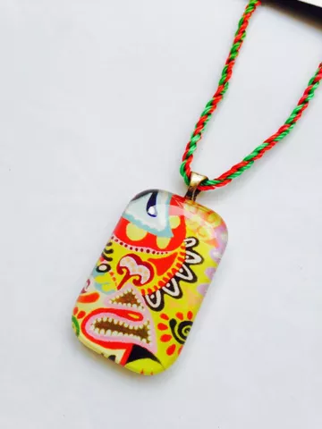 Sunshine Rounded Cuboid Glass Pendant Sunshine Rounded Cuboid Glass Pendant