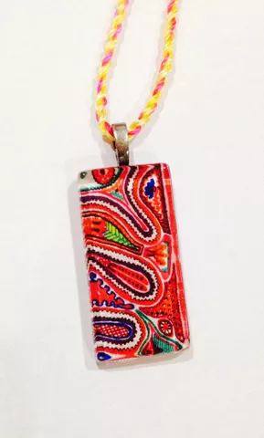 Wavy Rectangle Glass Pendant Wavy Rectangle Glass Pendant