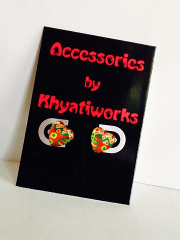 The Phulkari Series - Heart Studs The Phulkari Series - Heart Studs