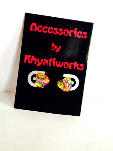 The Phulkari Series - Heart Studs The Phulkari Series - Heart Studs