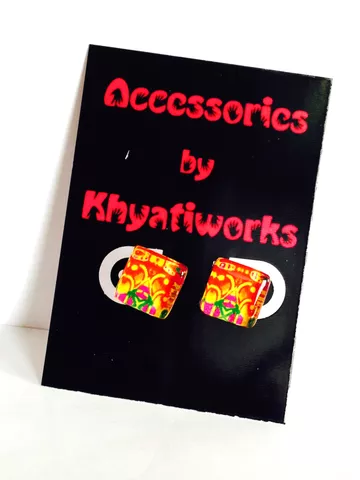 The Phulkari Series - Square Studs The Phulkari Series - Square Studs