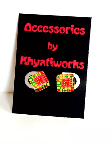 The Phulkari Series - Square Studs The Phulkari Series - Square Studs