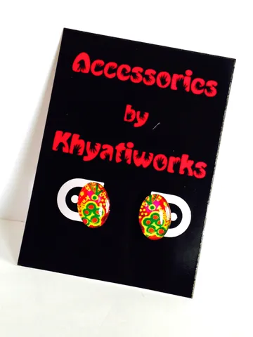 The Phulkari Series - Oval Studs The Phulkari Series - Oval Studs