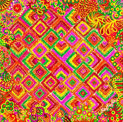 Khyati's Phulkari Canvas Print Khyati's Phulkari Canvas Print