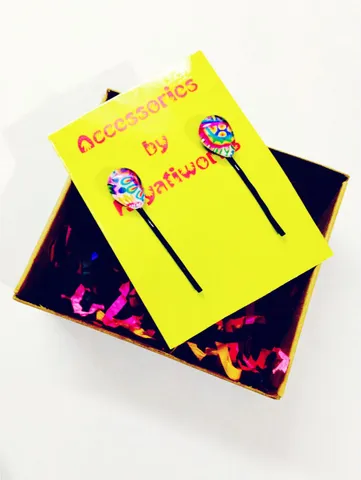 colorful lil splashes drops hair pin colorful lil splashes drops hair pin