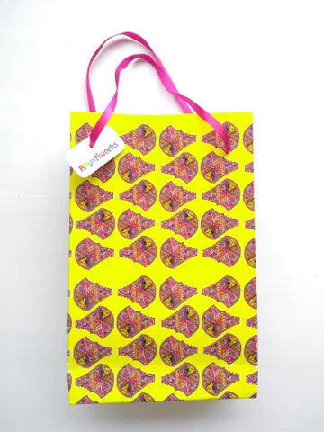 Psychedelic Yellow Gift Bag - Large Psychedelic Yellow Gift Bag - Large