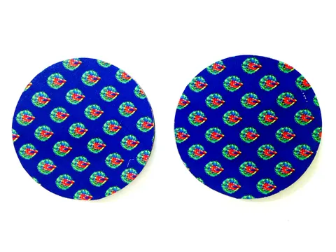 Mor Pankh Round Coasters -4 inches Mor Pankh Round Coasters -4 inches