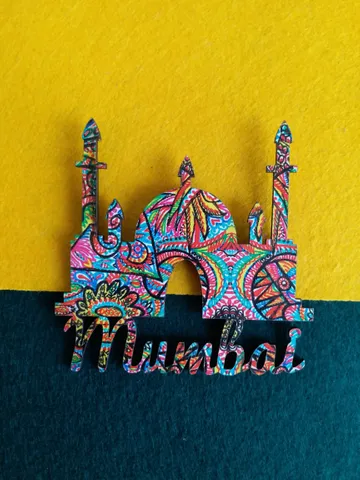 FRIDGE MAGNETS BRIGHT BLUE MONUMENT SHAPED- MUMBAI FRIDGE MAGNETS BRIGHT BLUE MONUMENT SHAPED- MUMBAI