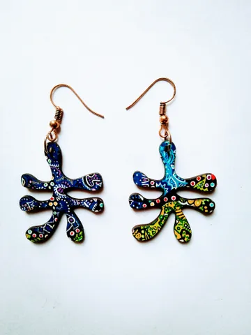 VIBGYORISE ARTWORK AMOEBA EARRINGS VIBGYORISE ARTWORK AMOEBA EARRINGS