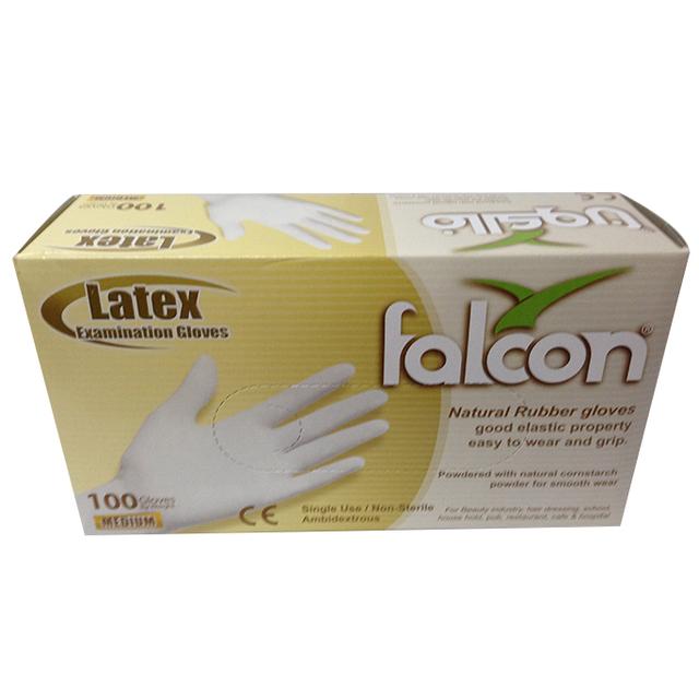 Falcon Latex Hand Gloves (Medium) 10 pcs per pack