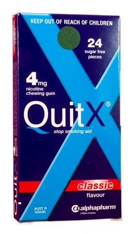 QuitX Nicotine Gum 4mg 24 Classic QuitX Nicotine Gum 4mg 24 Classic