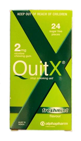 Quitx Nicotine Gum 2mg 24 Mint Quitx Nicotine Gum 2mg 24 Mint