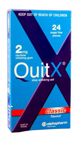 Quitx Nicotine Gum 2mg 24 Classic Quitx Nicotine Gum 2mg 24 Classic