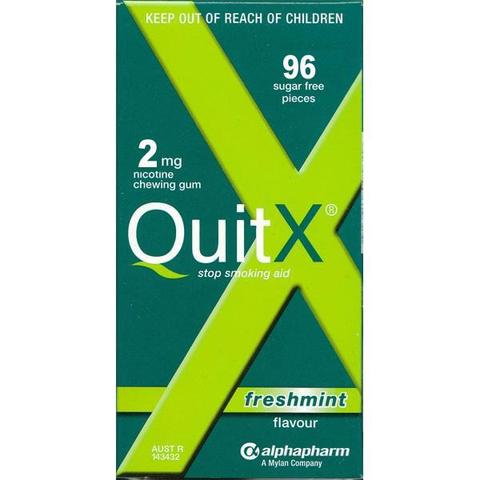Quitx Nicotine Gum 2mg 96 Mint Quitx Nicotine Gum 2mg 96 Mint