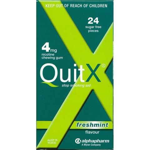 Quitx Nicotine Gum 4mg 24 Mint Quitx Nicotine Gum 4mg 24 Mint