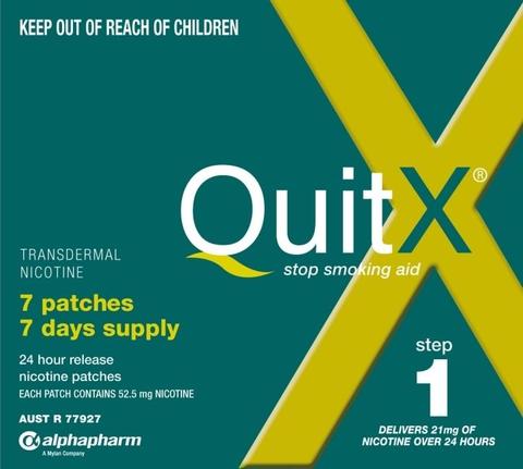 Quitx Patch 21mg 7 24Hr Quitx Patch 21mg 7 24Hr