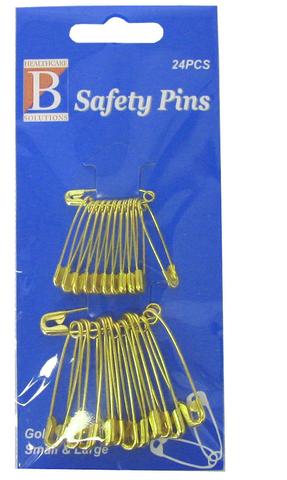 Budget Safety Pins Gold x24 Budget Safety Pins Gold x24