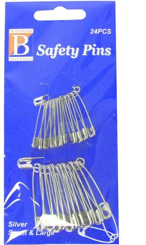 Budget Safety Pins Sliver x24 Budget Safety Pins Sliver x24