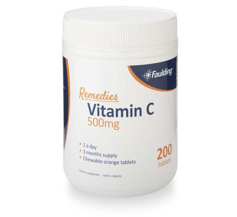 Faulding Remedies Vitamin C 500mg 200 Faulding Remedies Vitamin C 500mg 200