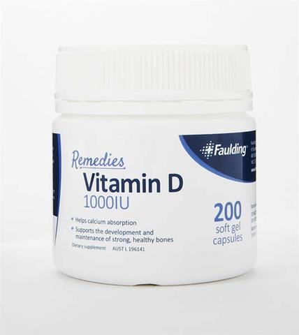 Faulding Remedies Vitamin D 1000iu 200 Faulding Remedies Vitamin D 1000iu 200