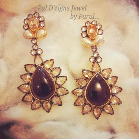Plum berry - earing Plum berry - earing