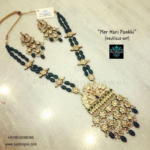 Mor Hari Pankhi Kundan Set Mor Hari Pankhi Kundan Set