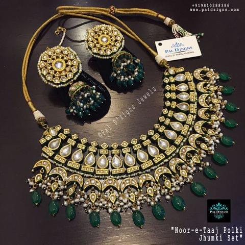 Noor-E-Taaj polki Jhumki Set Noor-E-Taaj polki Jhumki Set
