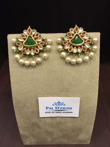 Trirang Kundan earing Trirang Kundan earing