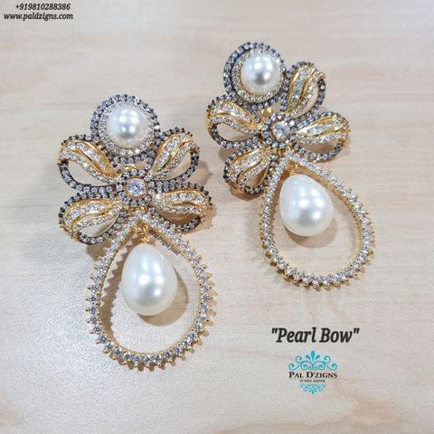 Pearl Bow Earings Pearl Bow Earings