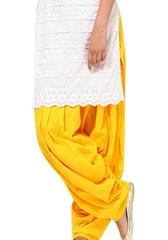 Yellow Full Cotton Patiala Salwar