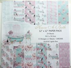 Paper Pack - Have A Bath. 12 X 12 size Paper Pack - Have A Bath. 12 X 12 size