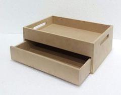 Wooden Tray And Drawer With Handle. Wooden Tray And Drawer With Handle.