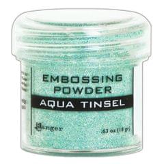 Embossing Powder - Aqua Tinsel Embossing Powder - Aqua Tinsel