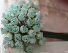 Twisted Rose Buds - Dull Blue Twisted Rose Buds - Dull Blue
