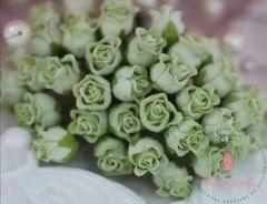 Twisted Rose Buds - Dull Green Twisted Rose Buds - Dull Green