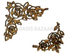 WE Corner With Rose Flower. WE Corner With Rose Flower.