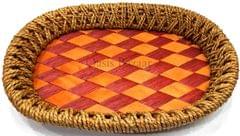 Gift Baskets Trays brown & red small -26 Gift Baskets Trays brown & red small -26