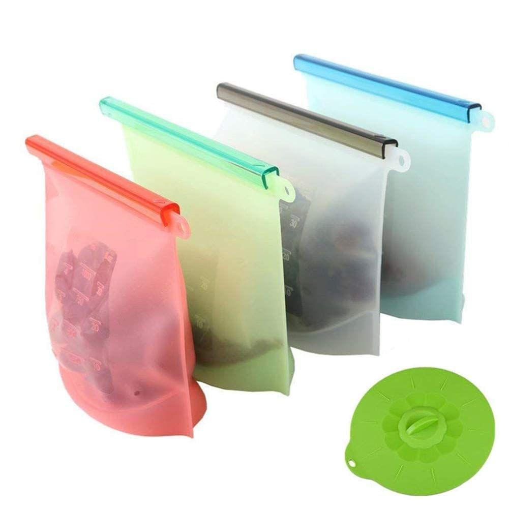 Samyaka Reusable Silicone Food Storage Bag Food Grade Vegetable for Fruits Vegetables