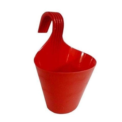 Buy 6x7 Inch Single Hook Plastic Planter - Red Online | Urvann.com 6x7 Inch Single Hook Plastic Planter - Red