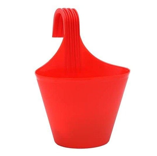 Buy 6x7 Inch Single Hook Plastic Planter - Orange Online | Urvann.com 6x7 Inch Single Hook Plastic Planter - Orange
