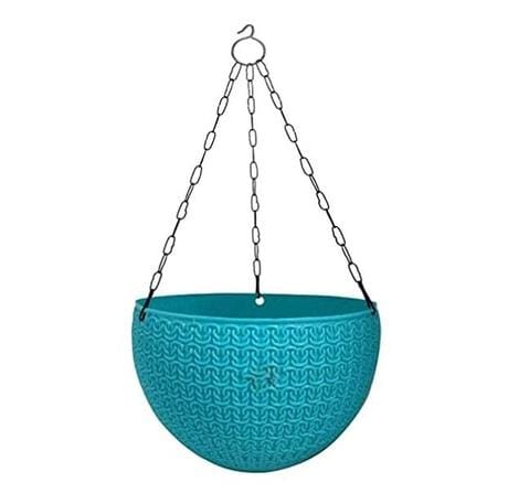 Buy 8 Inch Blue Hanging Euro Plastic Basket Online | Urvann.com 8 Inch Blue Hanging Euro Plastic Basket