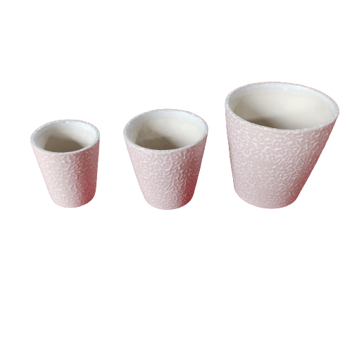 Buy Set of 3 - White Balti Ceramic Planters (7.5, 6, 5 Inch) Online | Urvann.com Set of 3 - White Balti Ceramic Planters (7.5, 6, 5 Inch)