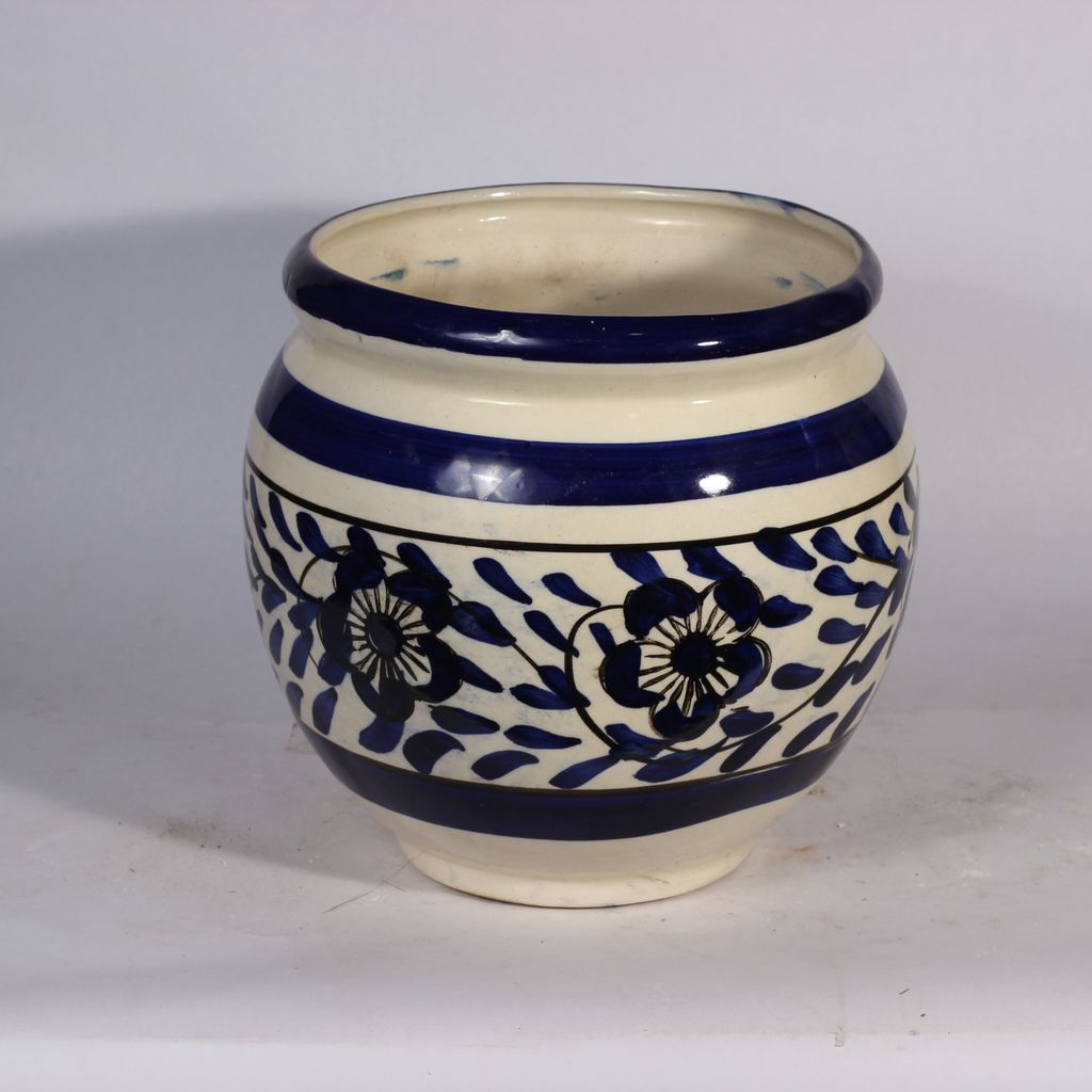 Buy 8 Inch Beautiful Blue White Ceramic Planter Online | Urvann.com 8 Inch Beautiful Blue White Ceramic Planter