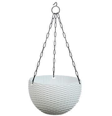 8.5 Inch White EuroHanging Basket 8.5 Inch White EuroHanging Basket