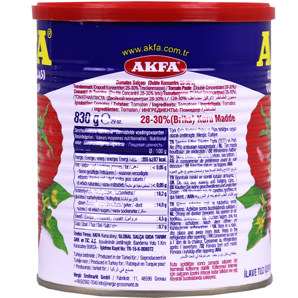 Tomate Paste Akfa 830g