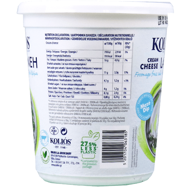 Labneh Cream Cheese Kolios 900g