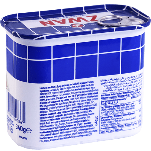 Luncheon Chicken Hot Zwan 340g
