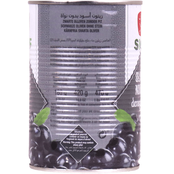 Black Olives Without Pit Siof 420g
